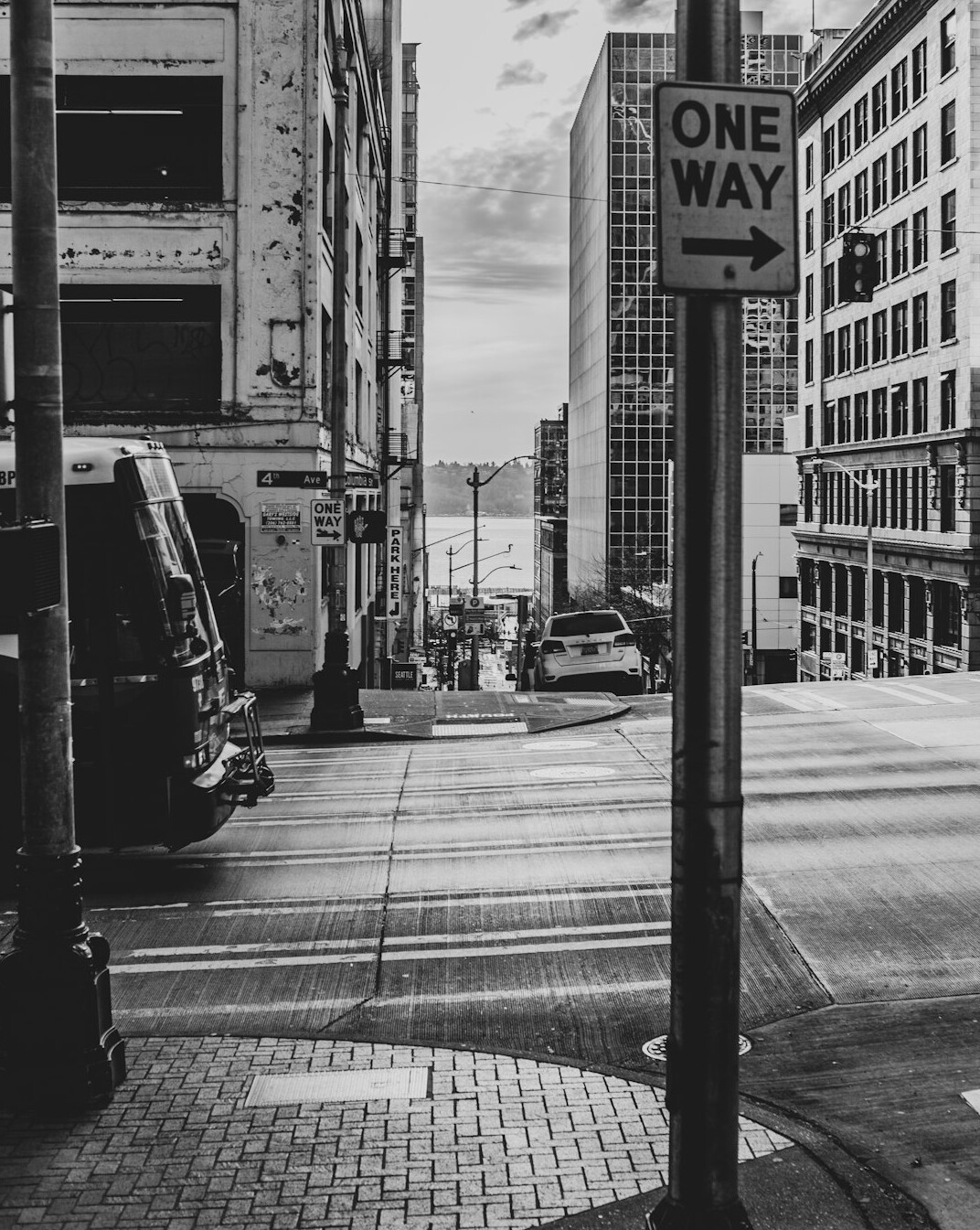 Busy crosswalk in a Canadian downtown core